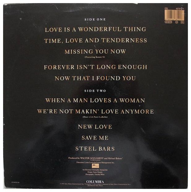 MICHAEL BOLTON - TIME, LOVE & TERDERNESS | VINILO USADO