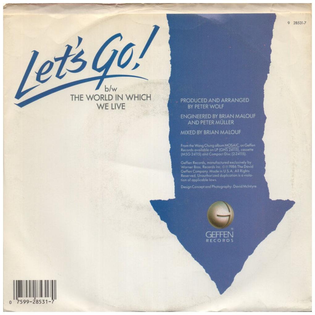 WANG CHUNG - LET'S GO | 7" SINGLE USADO