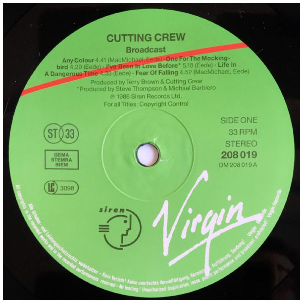 CUTTING CREW - BROADCAST | VINILO USADO