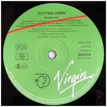 CUTTING CREW - BROADCAST | VINILO USADO