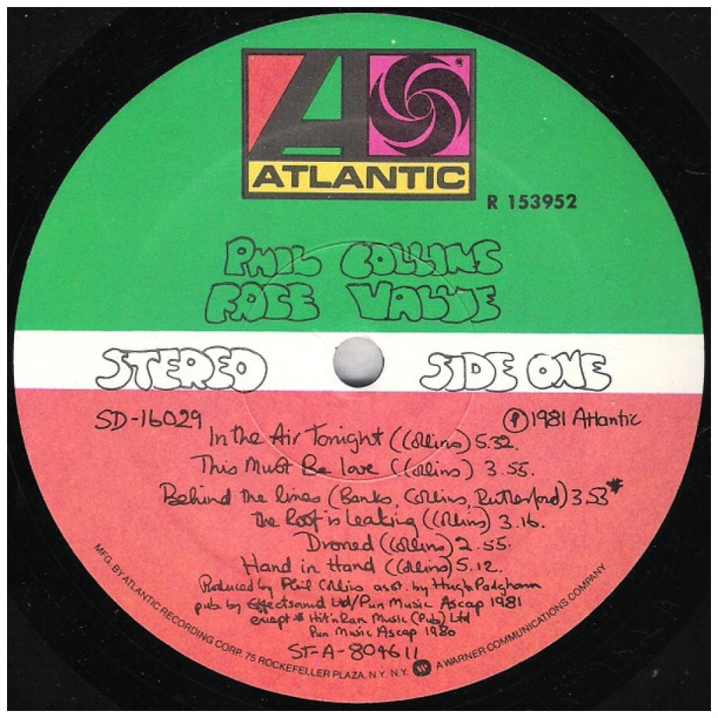 PHIL COLLINS - FACE VALUE | VINILO USADO