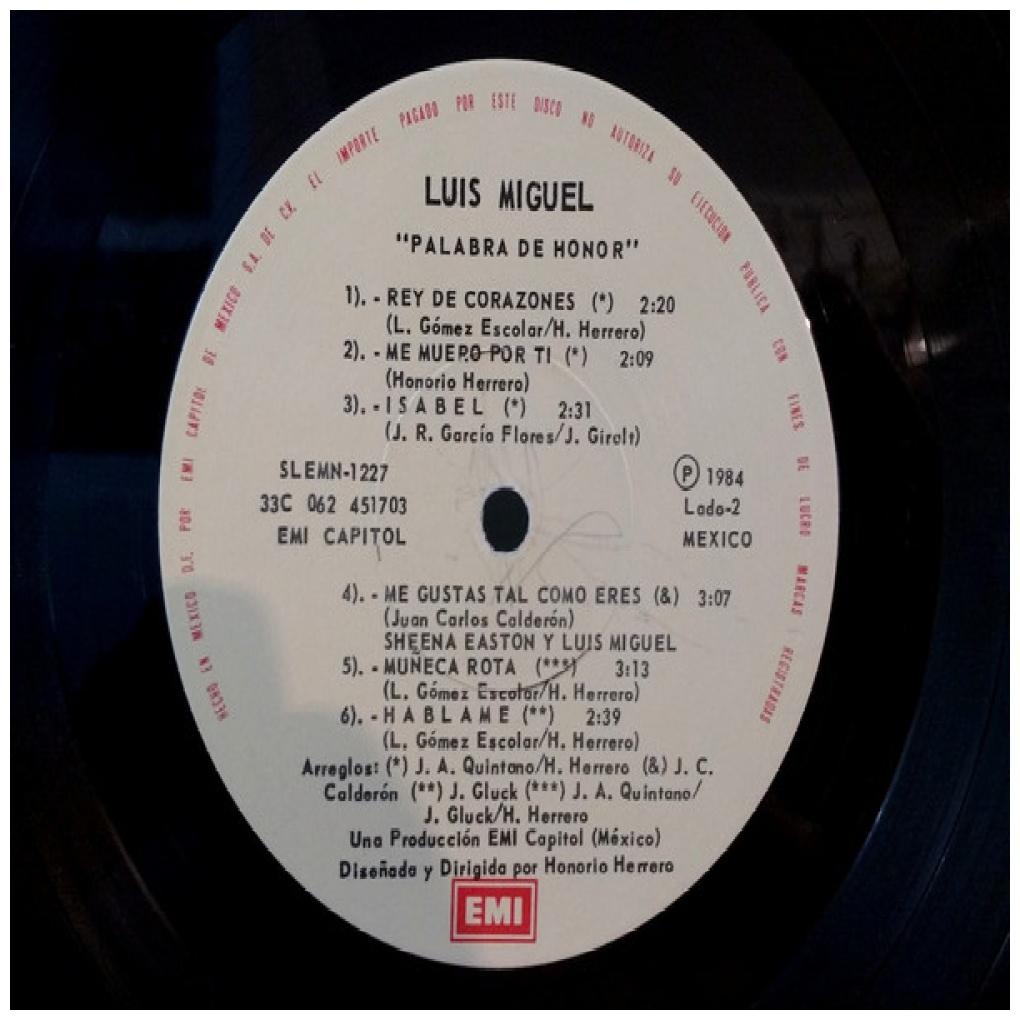 LUIS MIGUEL - PALABRA DE HONOR | VINILO USADO