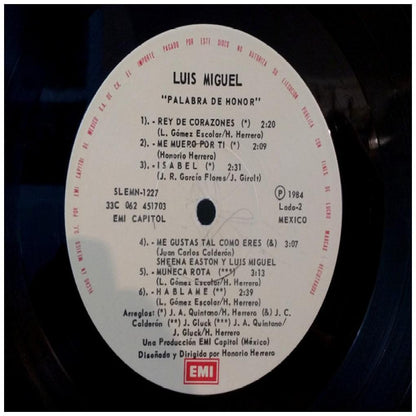 LUIS MIGUEL - PALABRA DE HONOR | VINILO USADO