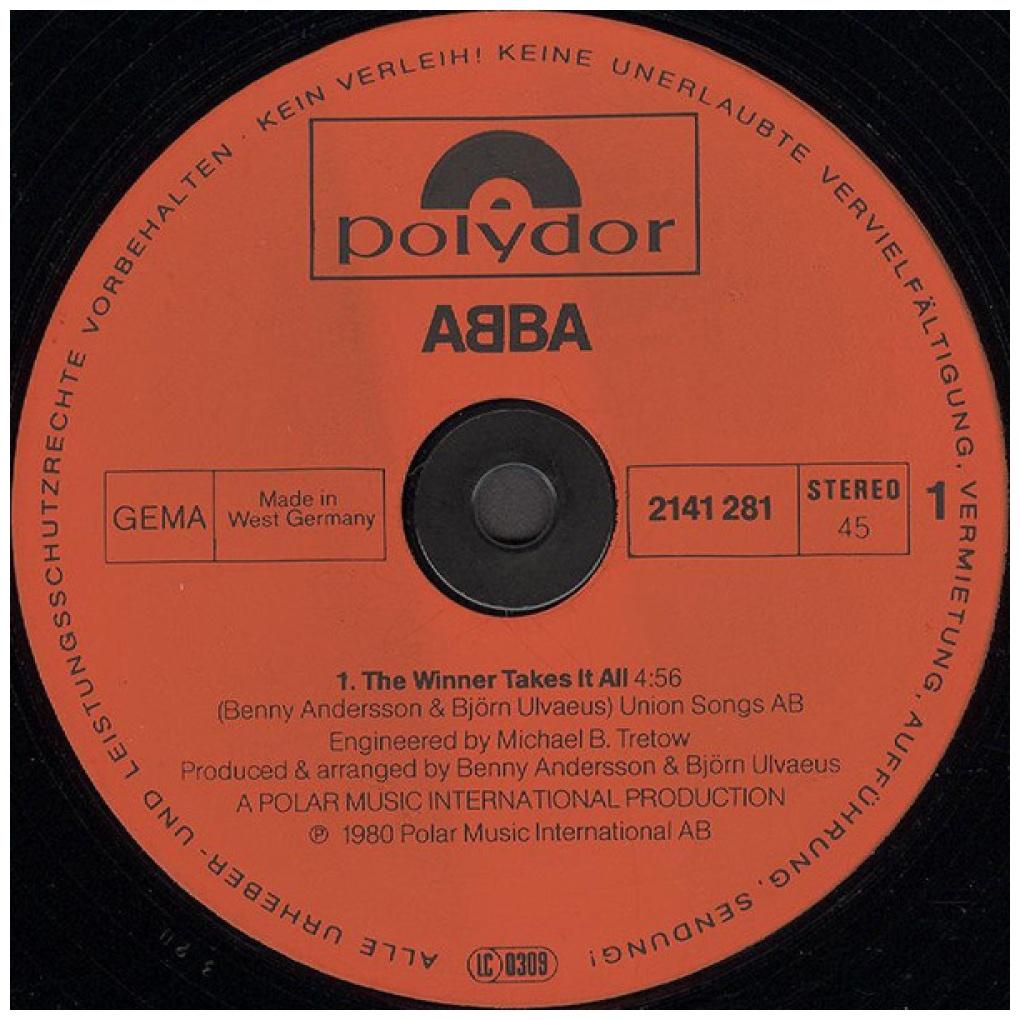 ABBA - THE WINNERS TAKES IT ALL | 12'' MAXI SINGLE USADO