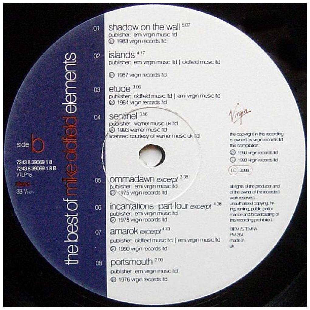 MIKE OLDFIELD - ELEMENTS: THE BEST OF | VINILO USADO