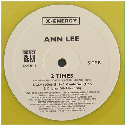 ANN LEE - 2 TIMES (YELLOW VINYL) | 12'' MAXI SINGLE USADO