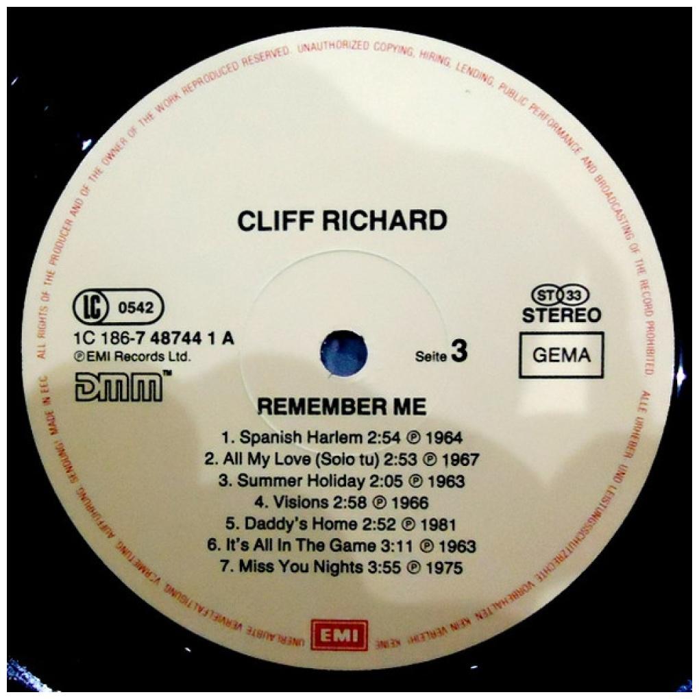 CLIFF RICHARD - REMEMBER ME: THE COLLECTION (2LP) | VINILO USADO