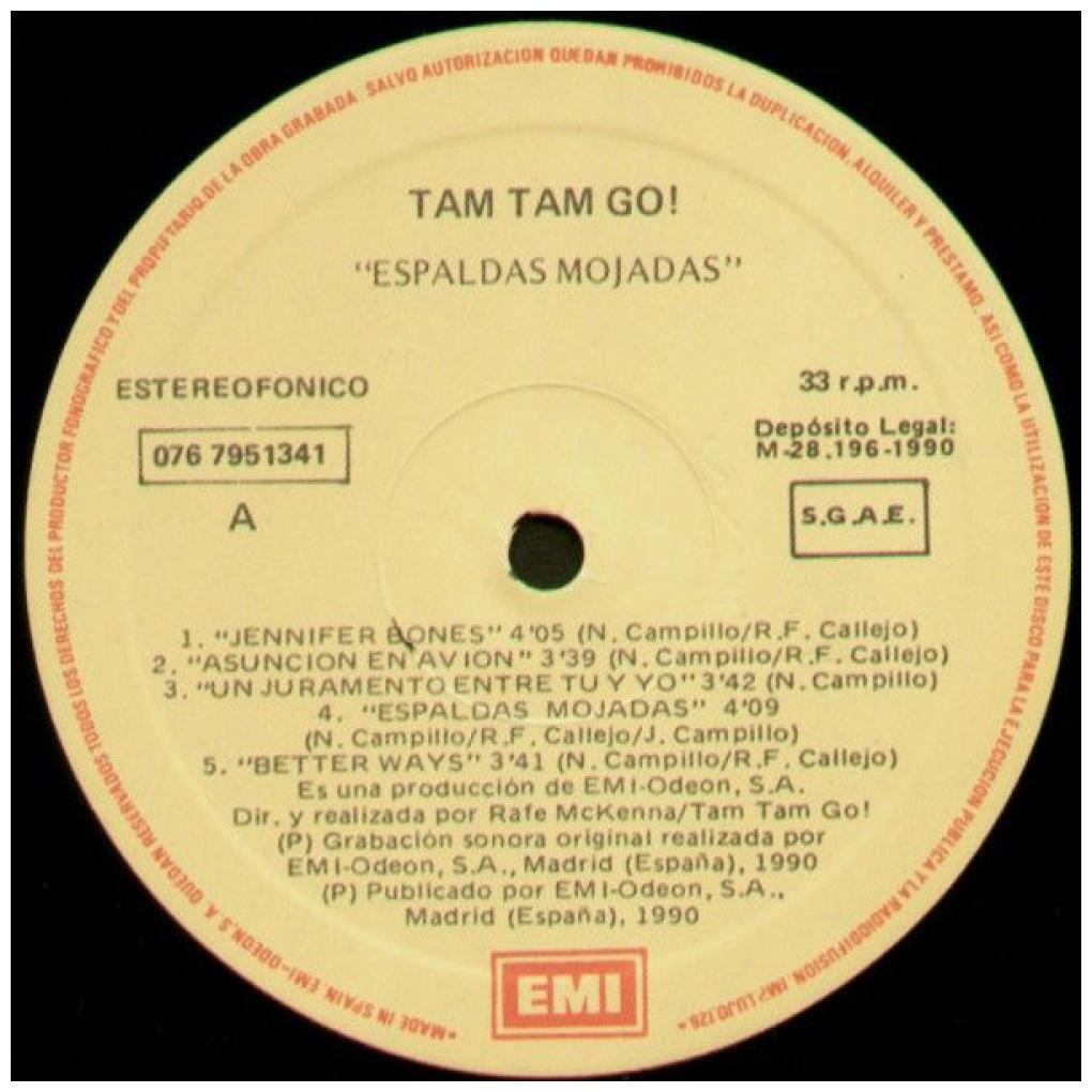 TAM TAM GO - ESPALDAS MOJADAS | VINILO USADO