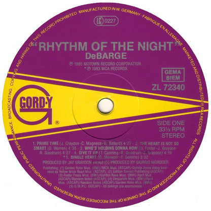 DEBARGE - RHYTHM OF THE NIGHT | VINILO USADO