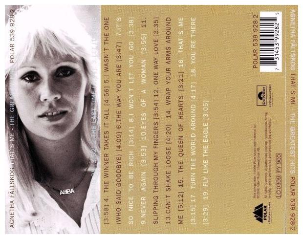 AGNETHA FALTSKOG - THATS ME: THE GREATEST HITS  | CD