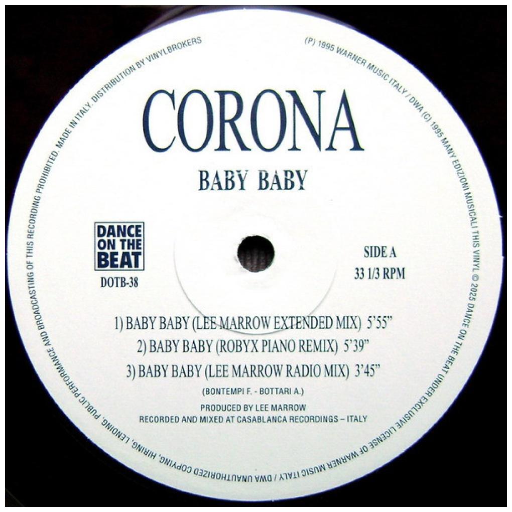 CORONA - BABY BABY (VIOLET MARBLED CLEAR VINYL) | 12'' MAXI SINGLE