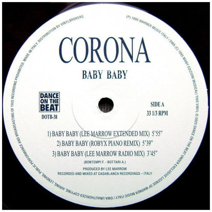 CORONA - BABY BABY (VIOLET MARBLED CLEAR VINYL) | 12'' MAXI SINGLE