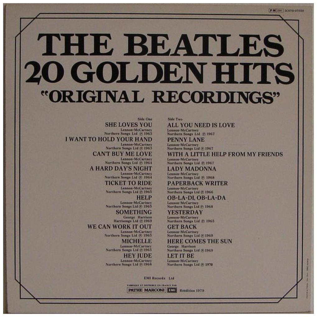 BEATLES - 20 GOLDEN HITS (MADE IN FRANCE) | VINILO USADO