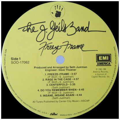 J. GEILS BAND - FREEZE  FRAME | VINILO USADO