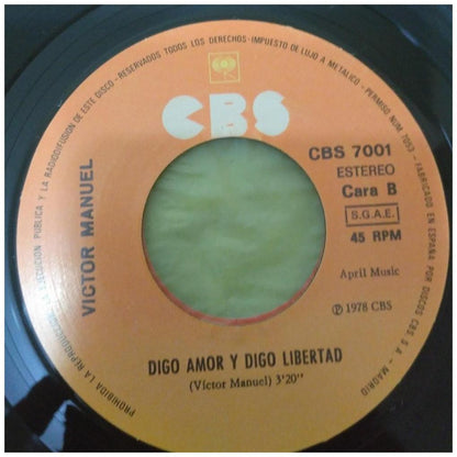 VICTOR MANUEL - SOLO PIENSO EN TI | 7" SINGLE USADO