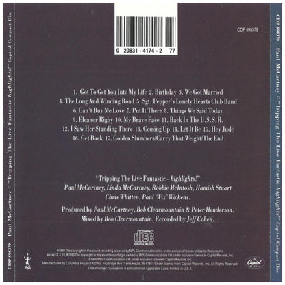PAUL MCCARTNEY - TRIPPING THE LIVE FANTASTIC-HIGHLIGHTS!  | CD USADO