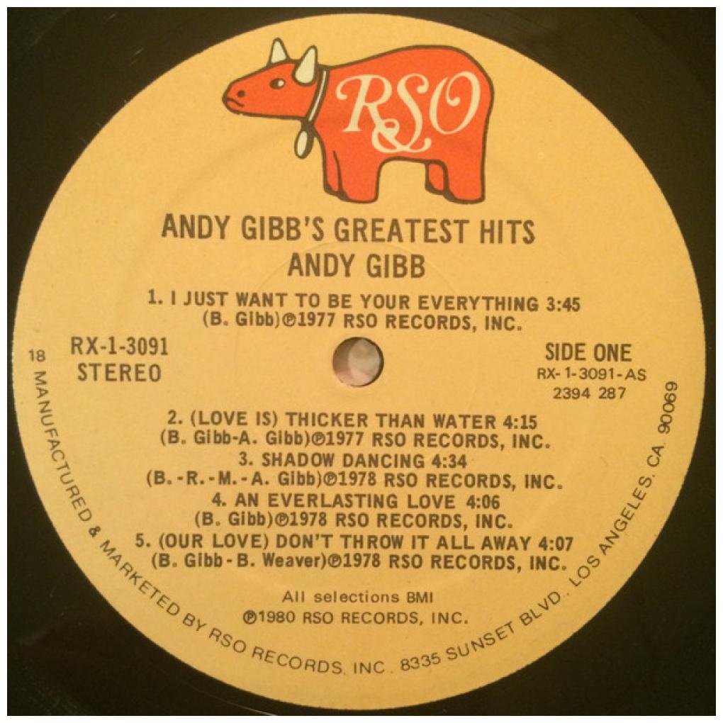 ANDY GIBB - GREATEST HITS | VINILO USADO