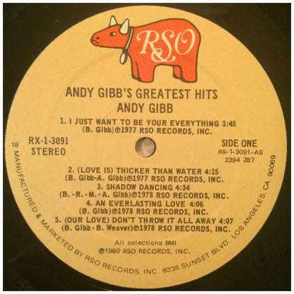 ANDY GIBB - GREATEST HITS | VINILO USADO