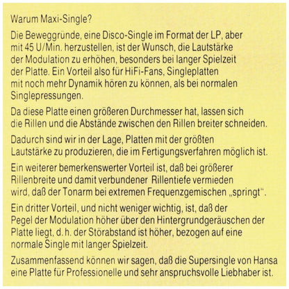 BONEY M. - RASPUTIN | 12" MAXI SINGLE VINILO USADO