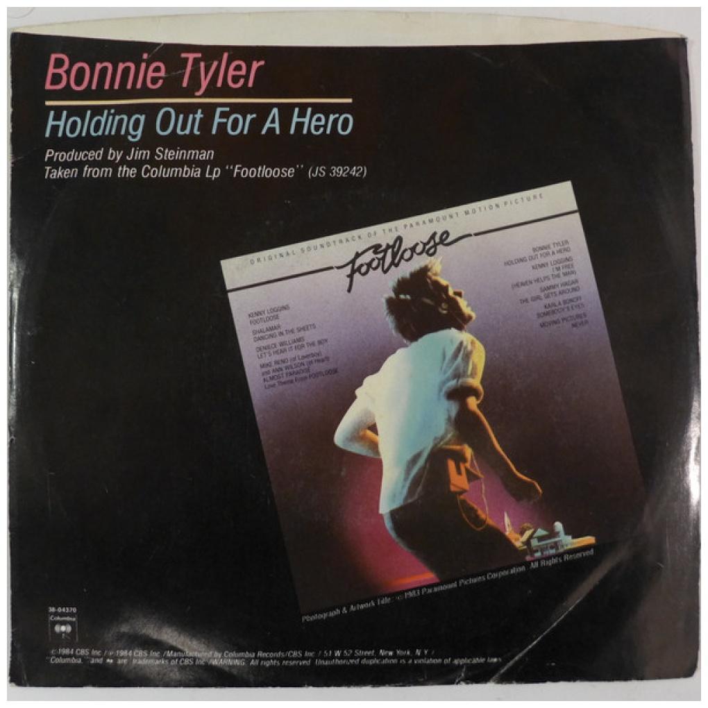 BONNIE TYLER - HOLDING OUT FOR A HERO | 7" SINGLE USADO