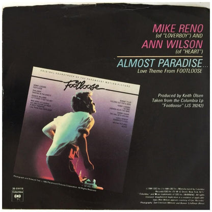 MIKE RENO & ANN WILSON - ALMOST PARADISE | 7" SINGLE USADO