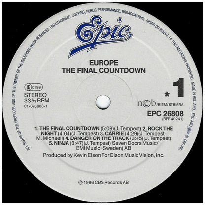 EUROPE - THE FINAL COUNTDOWN | VINILO USADO