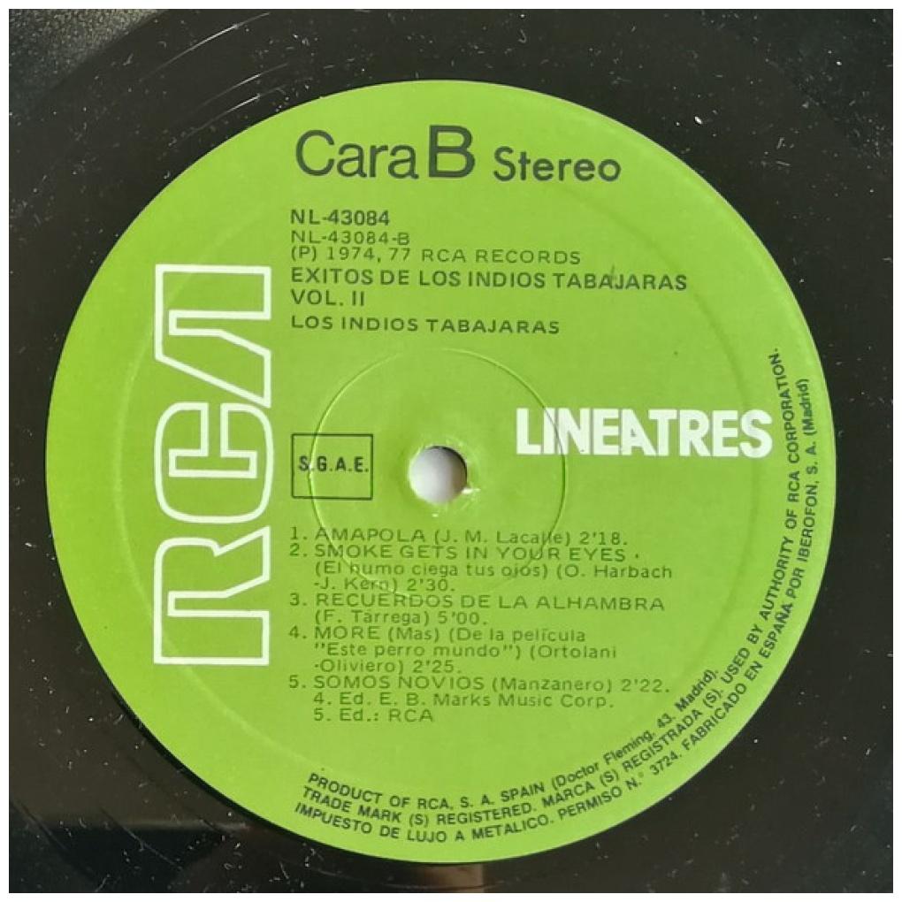 LOS INDIOS TABAJARAS - LOS EXITOS DE LOS INDIOS TABAJARAS VOL. II | VINILO USADO