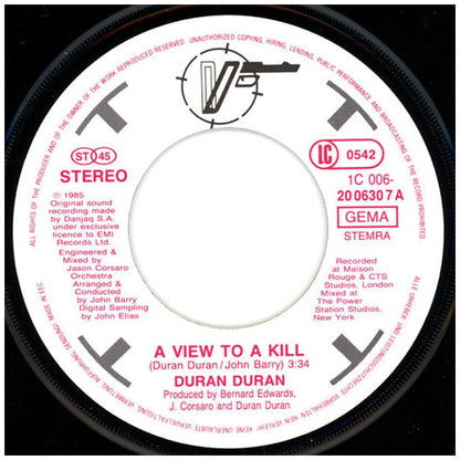 DURAN DURAN - A VIEW TO A KILL | 7" SINGLE USADO