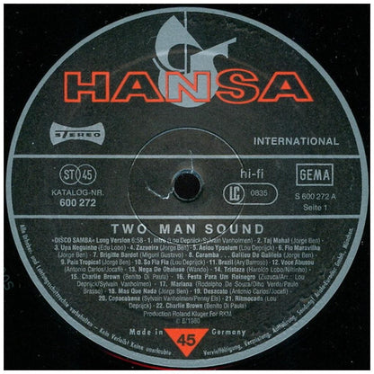 TWO MAN SOUND - DISCO SAMBA/QUE TAL AMERICA | 12'' MAXI SINGLE USADO