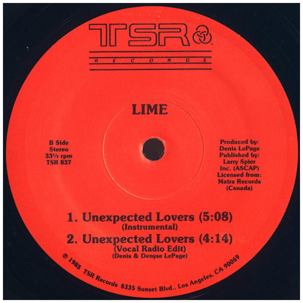 LIME - UNEXPECTED LOVERS | 12'' MAXI SINGLE USADO