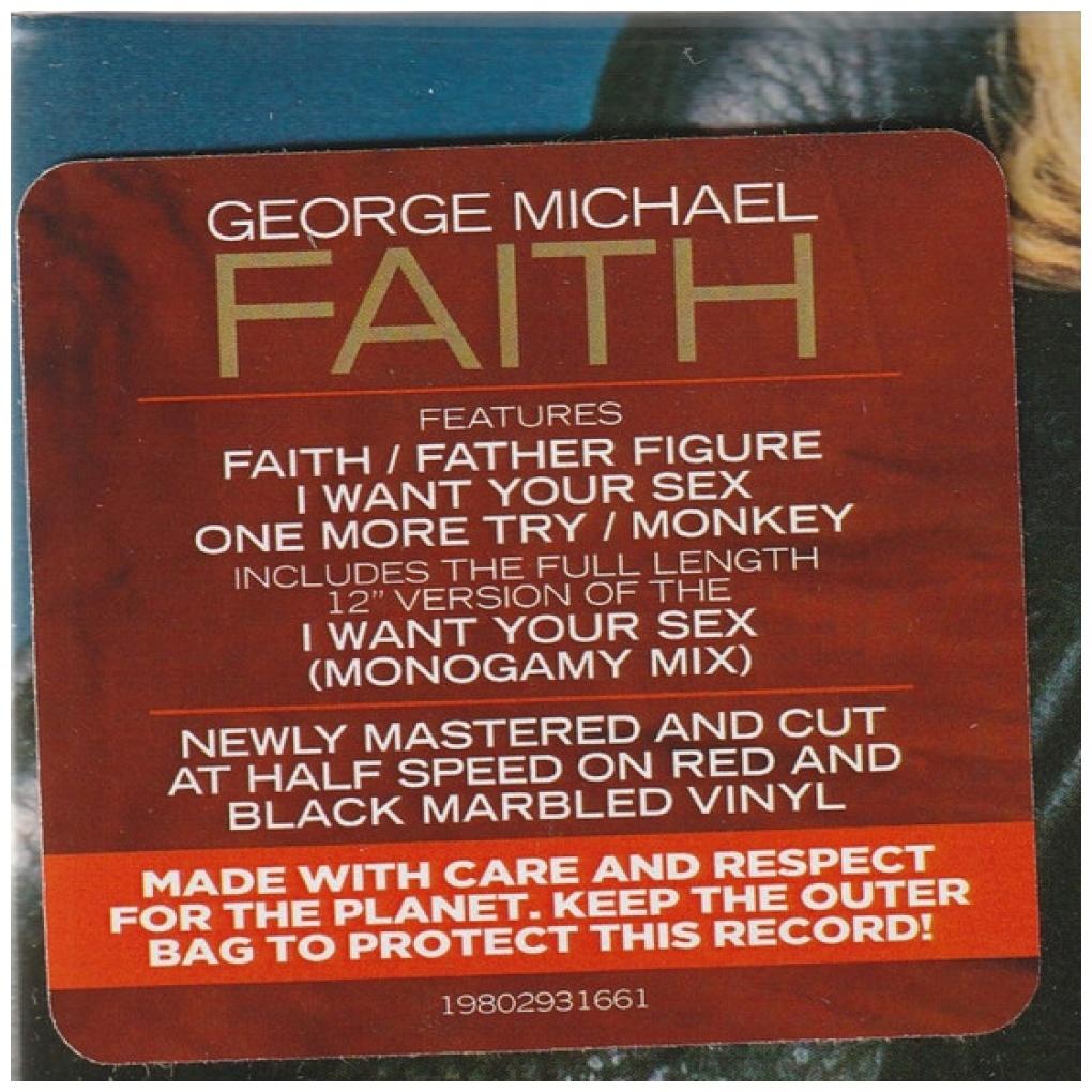 GEORGE MICHAEL - FAITH (LTD. EDITION) (2LP) (RED MARBLE VINYL) | VINILO