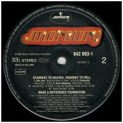 STAIRWAY TO HEAVEN/HIGHWAY TO HELL - MAKE A DIFFERENCE FOUNDATION: VARIOUS ARTIST | VINILO USADO