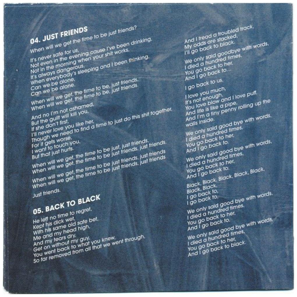 AMY WINEHOUSE - BACK TO BLACK | CD