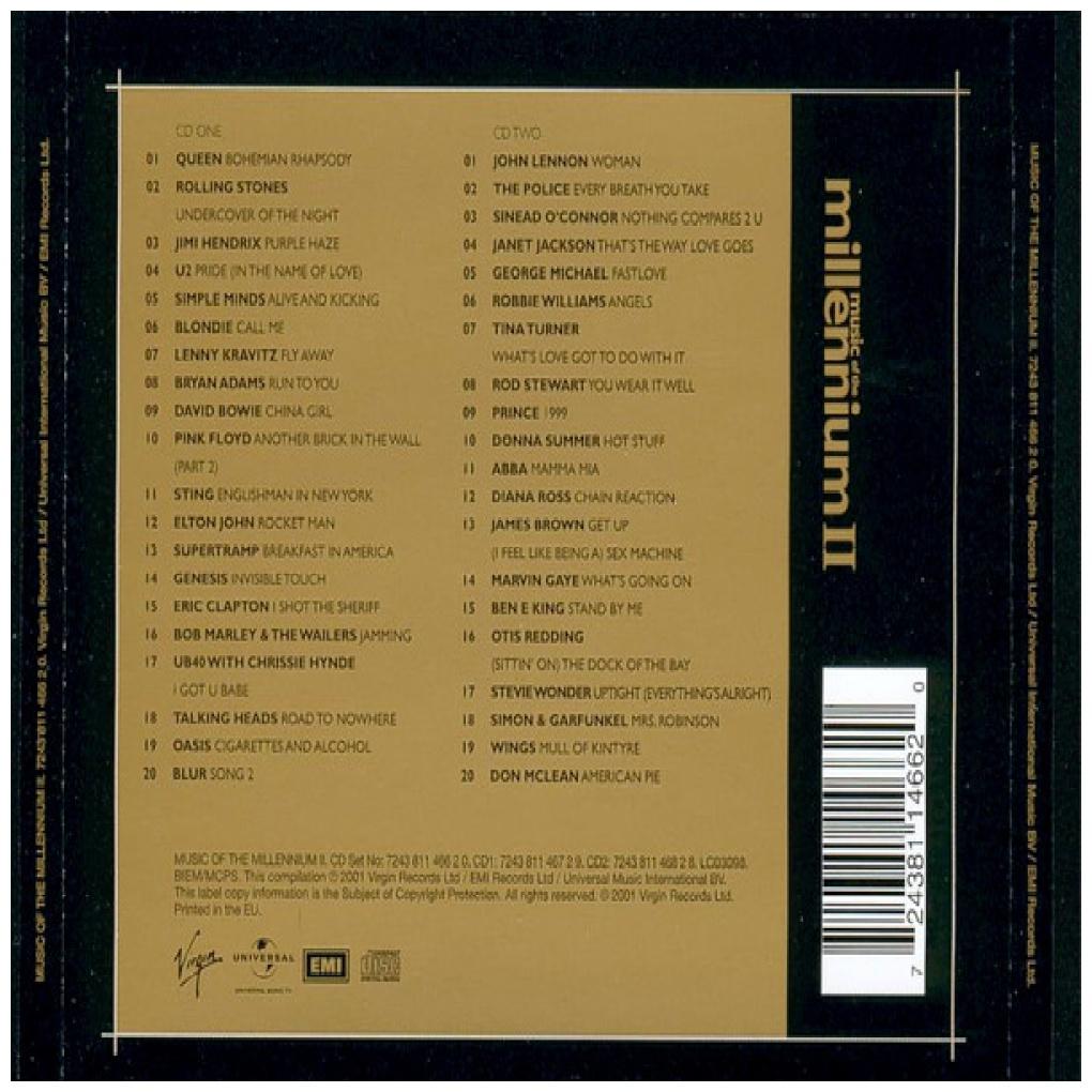 MUSIC OF THE MILLENIUM - VARIOUS ARTIST (2CD BOXSET) | CD