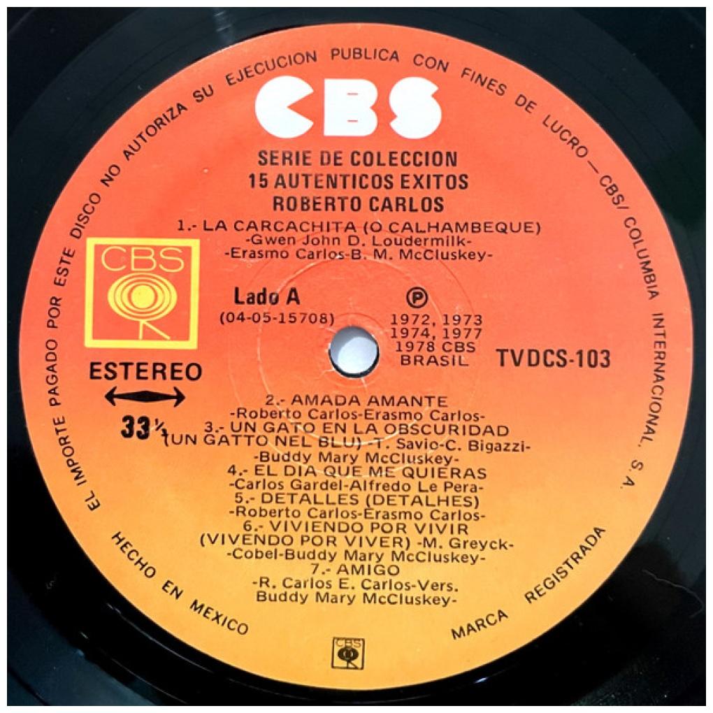 ROBERTO CARLOS - 15 AUTENTICOS EXITOS | VINILO USADO