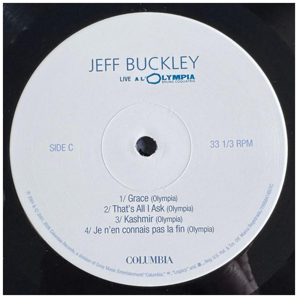 JEFF BUCKEY - LIVE A L'OLYMPIA (2LP) (RSD 2026) | VINILO
