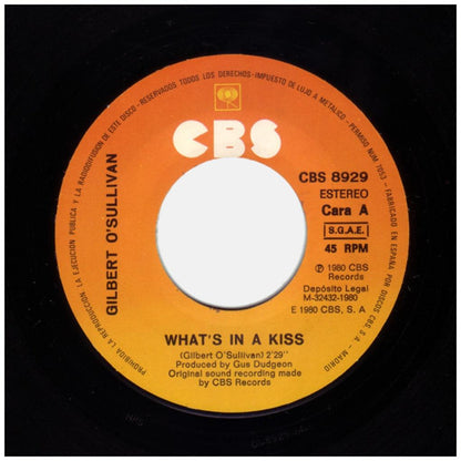 GILBERT O'SULLIVAN - WHAT'S IN A KISS | 7" SINGLE USADO