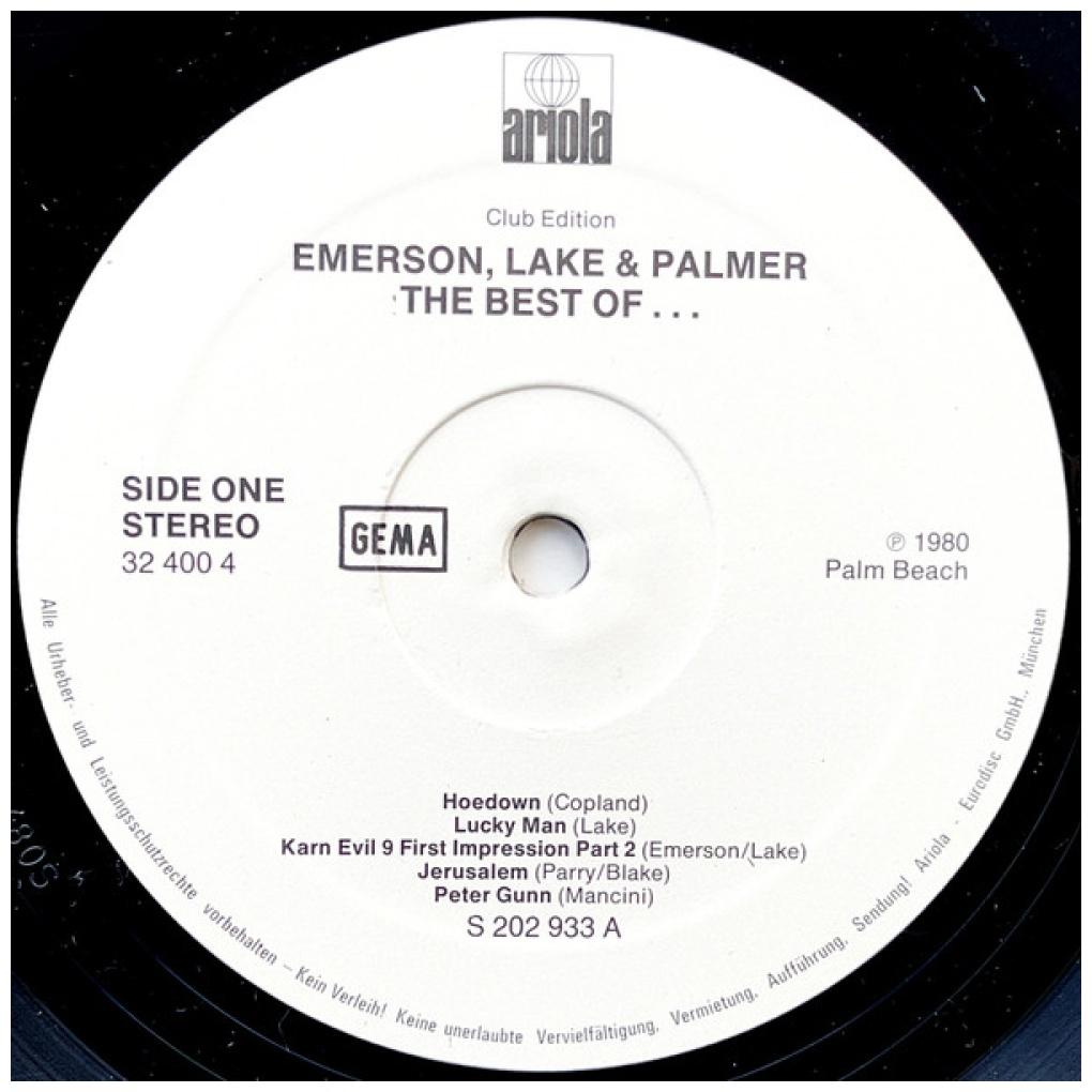 EMERSON LAKE & PALMER - BEST OF | VINILO USADO