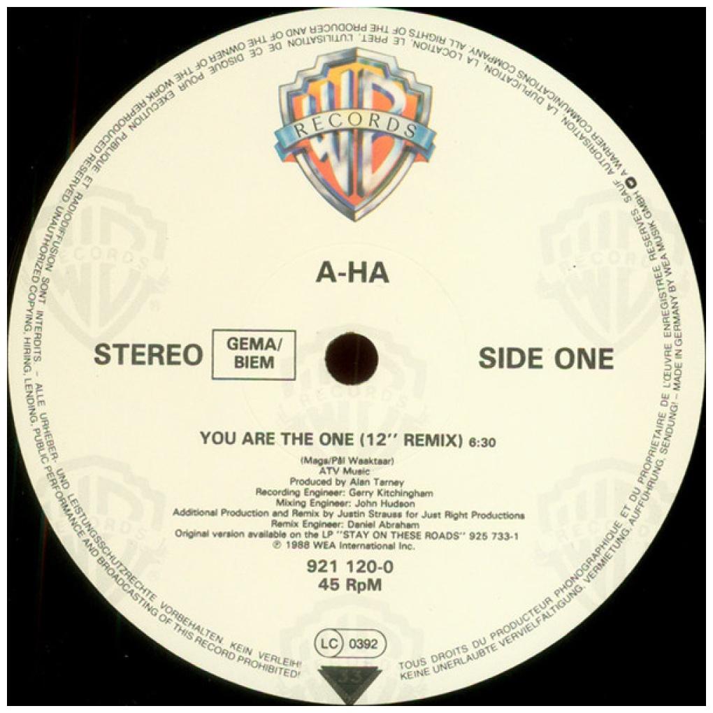 A-HA - YOU ARE THE ONE | 12'' MAXI SINGLE USADO