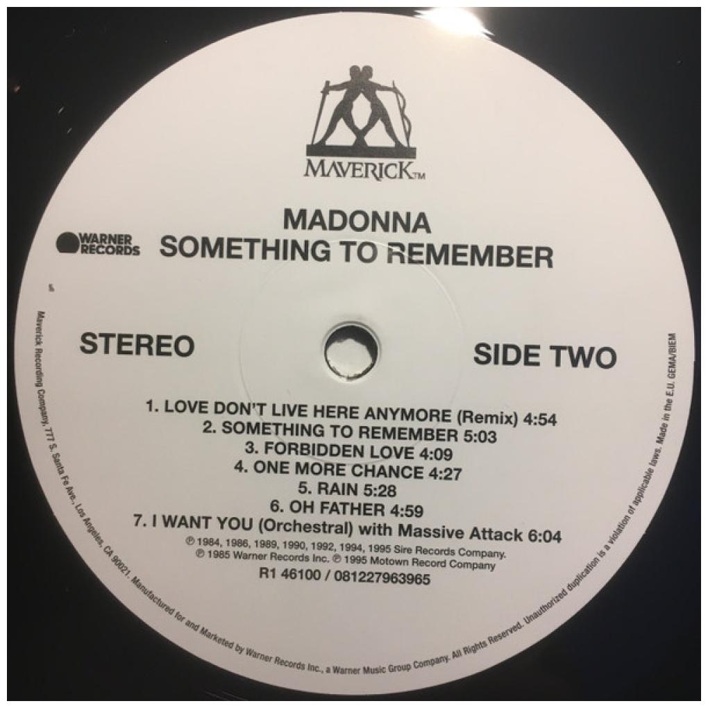 MADONNA - SOMETHING TO REMEMBER | VINILO