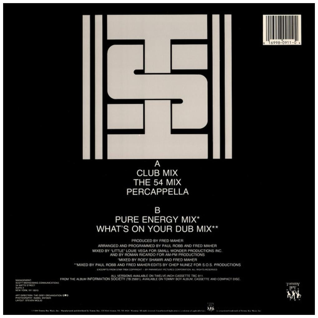 INFORMATION SOCIETY - WHAT'S ON YOUR MIND | 12'' MAXI SINGLE USADO