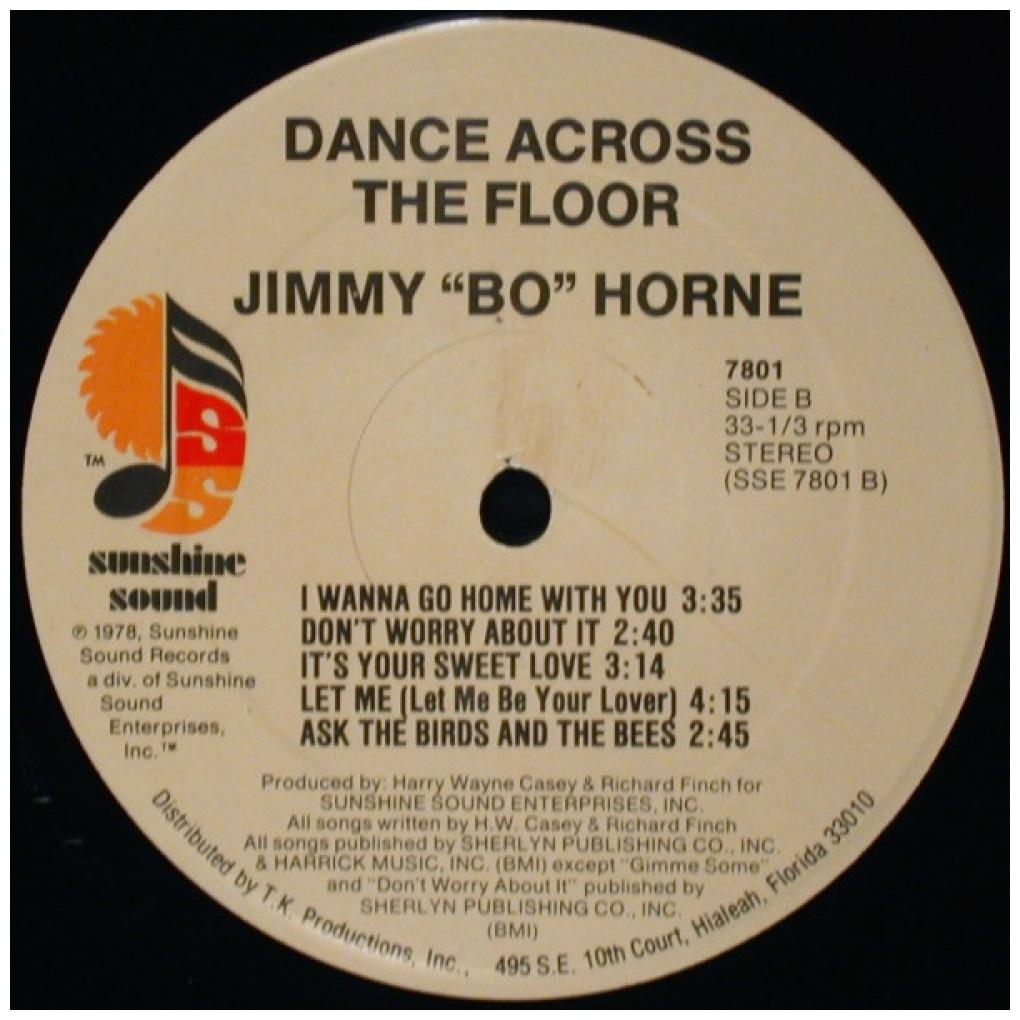 JIMMY "BO" HORNE - DANCE ACROSS THE FLOOR | 7" SINGLE USADO