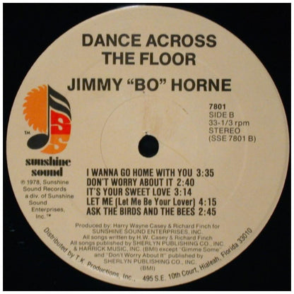 JIMMY "BO" HORNE - DANCE ACROSS THE FLOOR | 7" SINGLE USADO