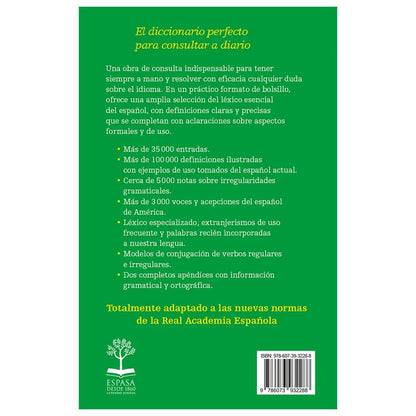 DICCIONARIO DE LA LENGUA ESPAÑOLA BOLSILLO (TAPA BLANDA) - ESPASA CALPE | LIBRO