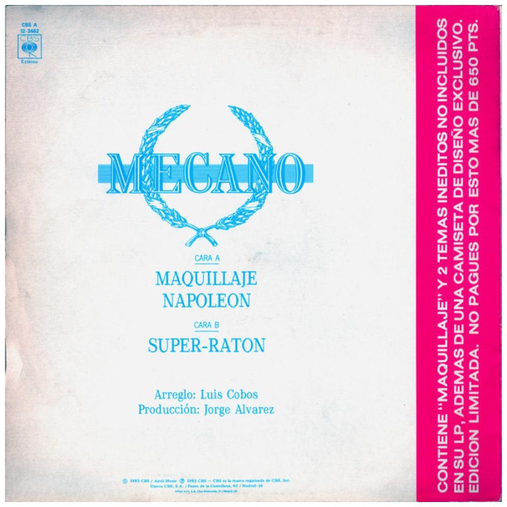 MECANO - MAQUILLAJE | 12'' MAXI SINGLE USADO