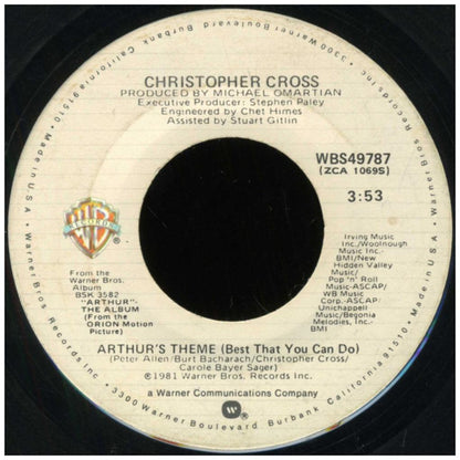 CHRISTOPHER CROSS - ARTHUR'S THEME  | 7" SINGLE USADO