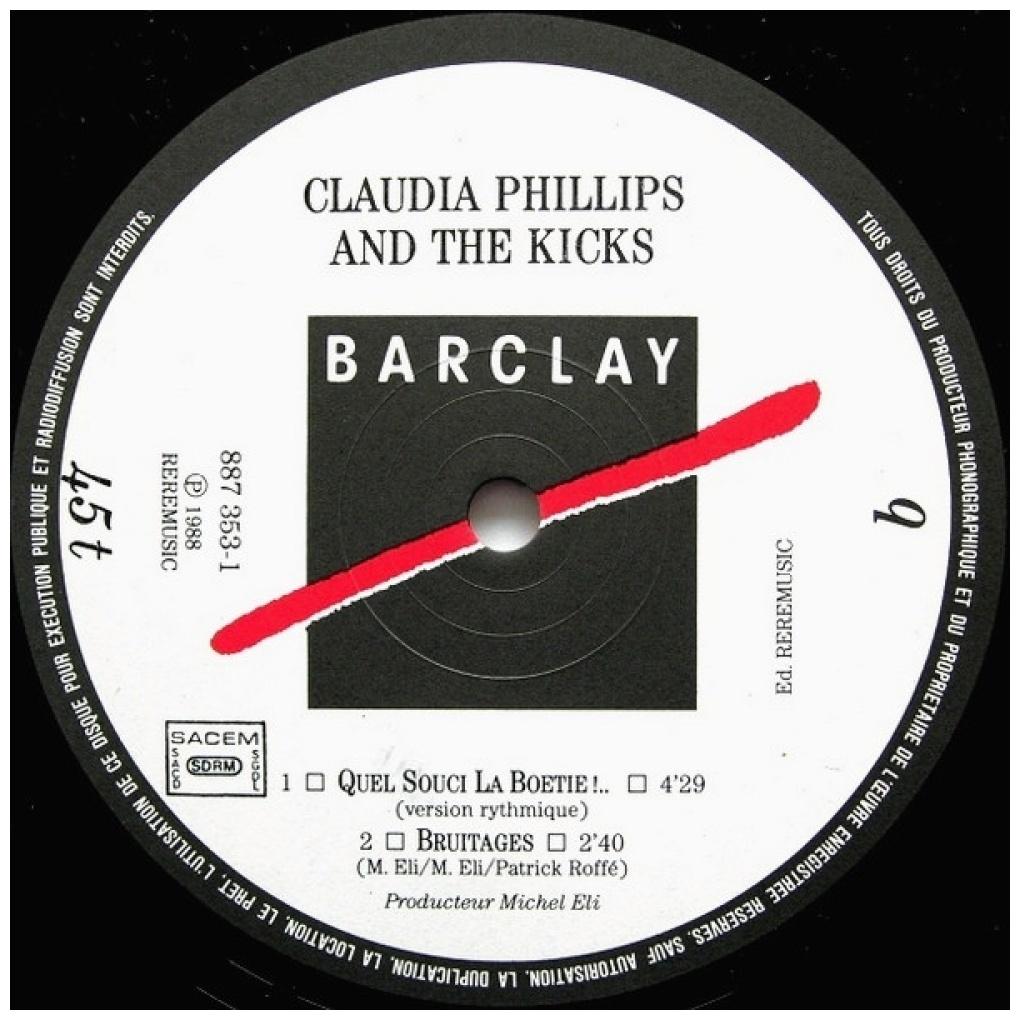 CLAUDIA PHILLIPS - QUEL SOUCI LA BOETIE! | 12'' MAXI SINGLE USADO