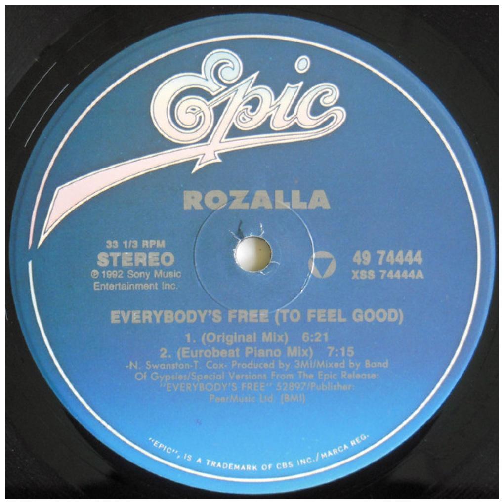 ROZALLA - EVERYBODY'S FREE (TO FEEL GOOD) | 12'' MAXI SINGLE USADO