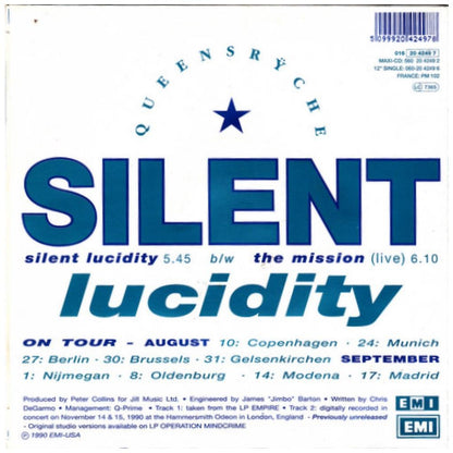QUEENSRŸCHE - SILENT LUCIDITY | 7" SINGLE USADO