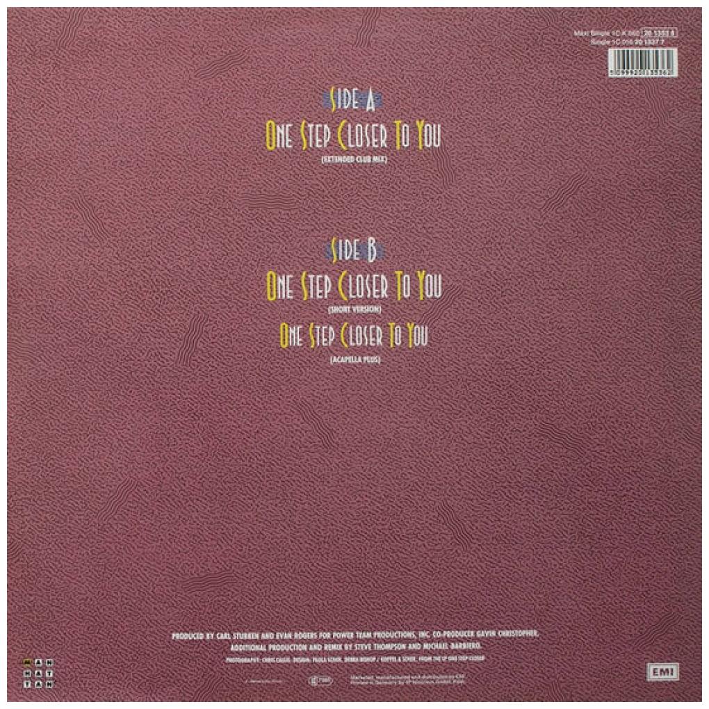 GAVIN CHRISTOPHER - ONE STEP CLOSER TO YOU | 12'' MAXI SINGLE USADO